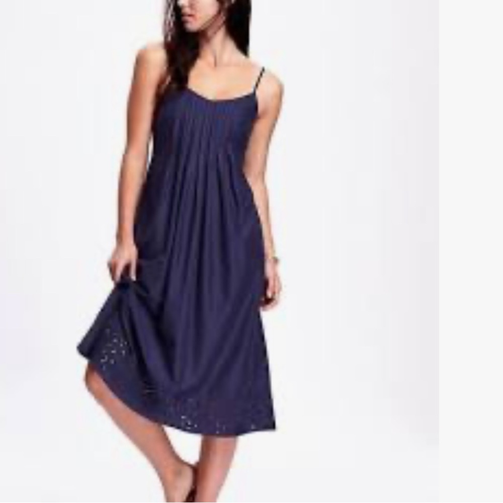 Old Navy Navy Blue Midi Dress